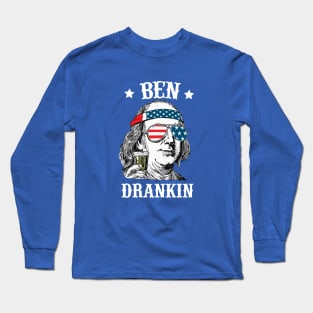 Ben Drankin - USA Benjamin Franklin Long Sleeve T-Shirt